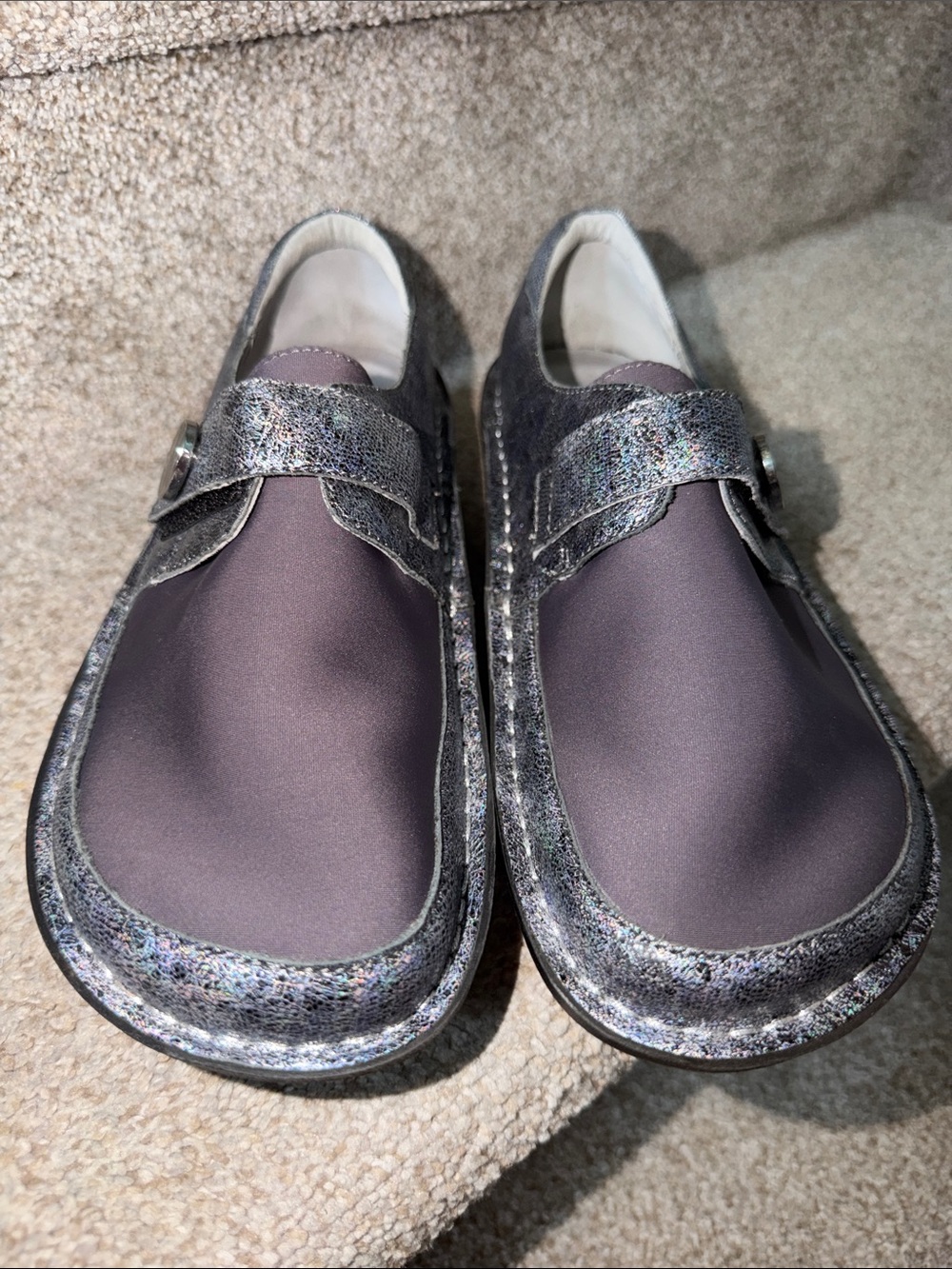 Women’s Algeria By PgLite Metallic Gray Slip-On Casual Shoes